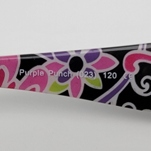 *SOLD* Vera Bradley Holly 023 Purple Punch Black Frame Grey Lens Sunglasses - Picture 9 of 16